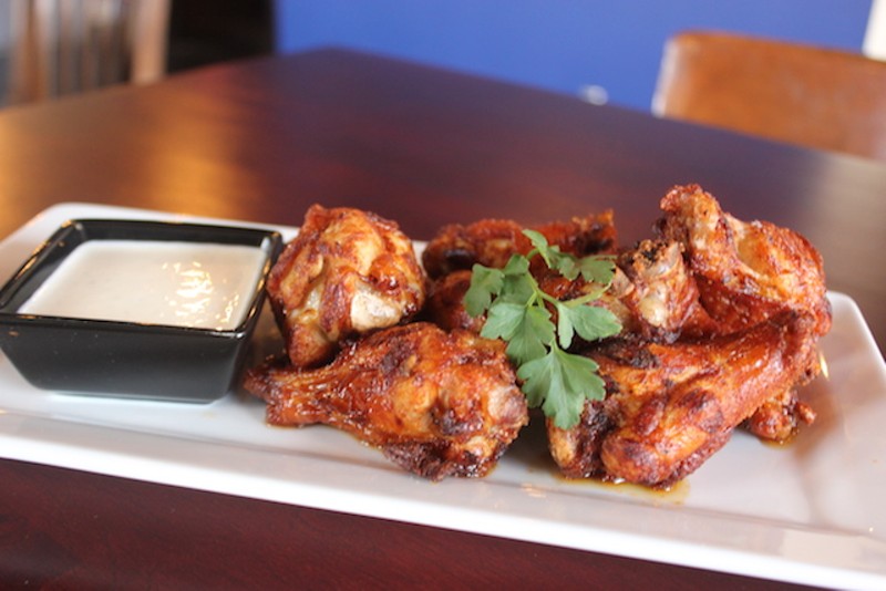 Cider-glazed wings — what could be more apropos? - SARAH FENSKE