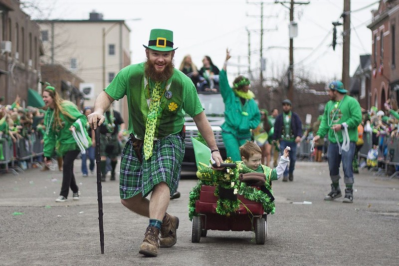 The 2016 parade brought a sea of green to Dogtown. - NICK SCHNELLE