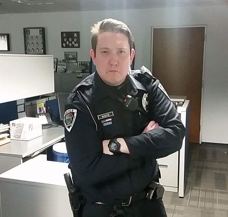 "This one adequately captures my 'what the hell' look," Burgoyne wrote when sending over this photo. - PHOTO PROVIDED BY OFFICER MICHAEL BURGOYNE