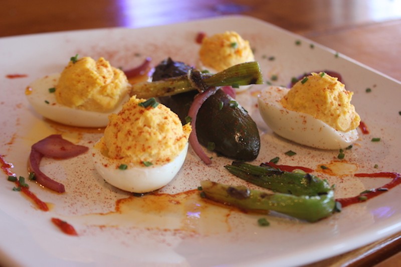 Deviled eggs are among the cold appetizers. - SARAH FENSKE