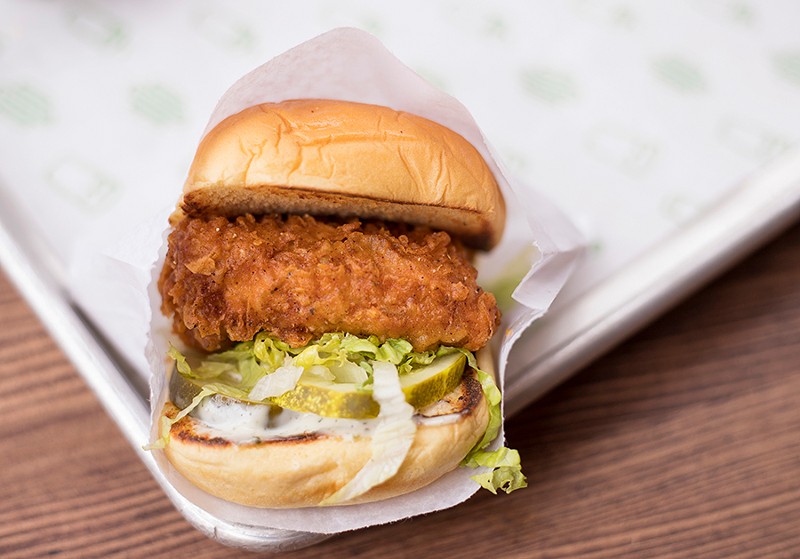 The "Chick'n Shack" features crispy chicken breast, lettuce, pickles and buttermilk herb mayo. - MABEL SUEN