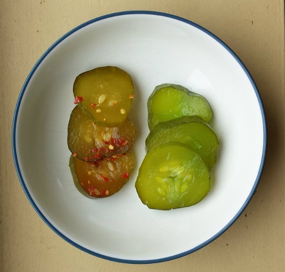 You can pimp your pickles out so they're "Spicy-n-Sweet," right, or flavored with ... "Green Apple." Yes, really. - JESSICA LUSSENHOP