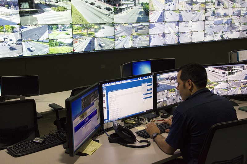 St. Louis police' Real Time Crime Center. All screens, all the time. - DANNY WICENTOWSKI