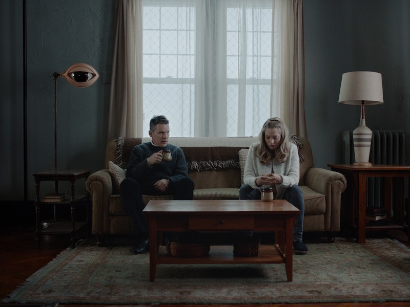 Mary (Amanda Seyfried) is married to an eco-terrorist in First Reformed. - COURTESY OF A24