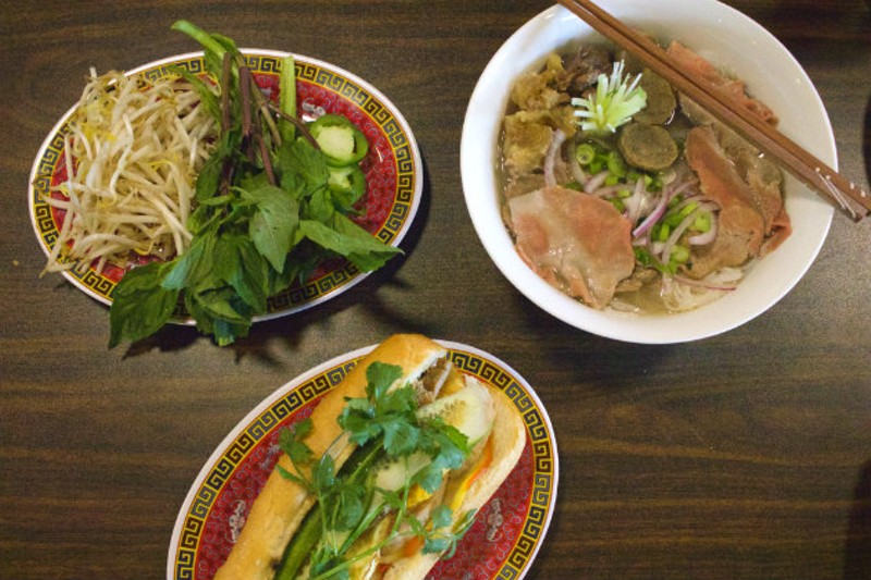 A bánh mì and rare beef pho from the Spot House. - CHERYL BAEHR