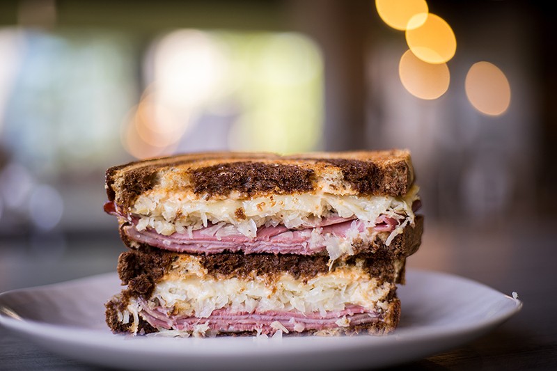 The classic reuben is griddled, giving the bread a buttery golden interior. - MABEL SUEN