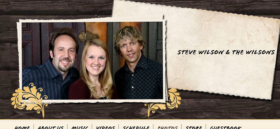 The website for Steve Wilson and the Wilsons still features Christopher McCarthy, far right, prominently. - SCREENGRAB VIA STEVEWILSONANDTHEWILSONS.COM