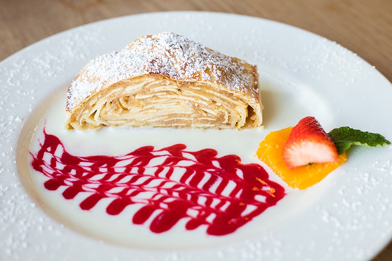 Strudel might be the one thing on this menu you actually want to eat. - MABEL SUEN