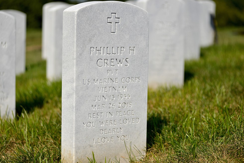 Phillip Crews was buried in April at the Jefferson Barracks National Cemetery. - TOM HELLAUER