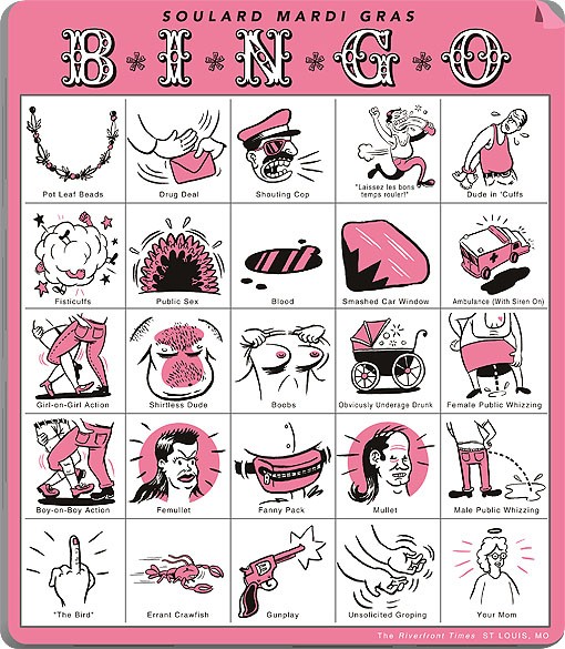 Get Yer St. Louis Mardi Gras Bingo Cards Right Here!