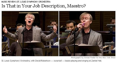 David Robertson makes his Carnegie Hall singing and kazoo-playing debut. - The New York Times