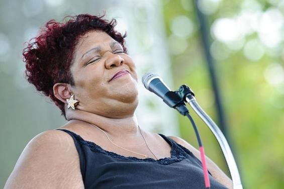 Kim Massie, TOCO's Woman of the Year, performs at LouFest in 2010. - Jason Stoff