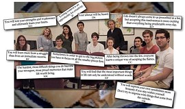 On the last day of the semester, Marton asked his students to tell him what they had learned. They created this collage. - Kivanc Dundar