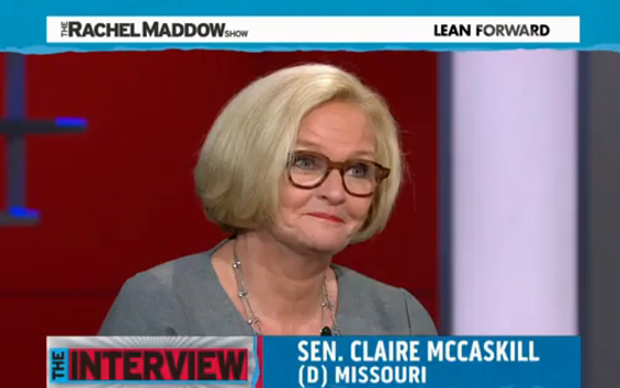 Sen. Claire McCaskill gets a little uncomfortable when Rachel Maddow asks if she's running for president. - via