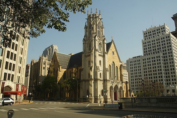 Christ Church Cathedral in downtown St. Louis will hold a 24-hour prayer vigil after the grand jury finishes its investigation into Ferguson officer Darren Wilson. - Matthew Black via Flickr