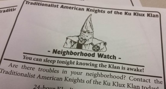 If there's something strange in the neighborhood, are you gonna call...the KKK? - VIA