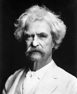 With a mustache like that, you know Mark Twain meant business. - Image Via
