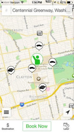 The St. Louis Taxi app.