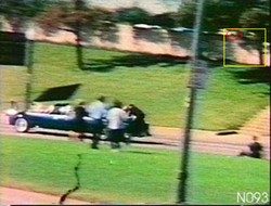 If you look closely you can see Kurt Warner's head right above the wall on the grassy knoll.