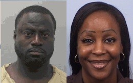 Hosie Taylor (left) has is in police custody as a suspect in the murder case of former County security guard, Deirdre Exum (right) - St. Louis County Police