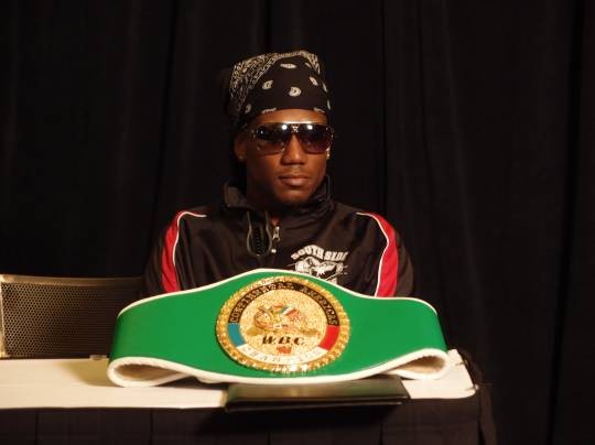Dannie Williams with his WBC Continental Americas lightweight title. - ALBERT SAMAHA