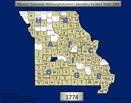 Missouri busted 1,776 meth labs last year and we're on pace for more than 1,800 in 2010. - Courtesy of the Missouri State Highway Patrol