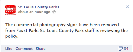 Is St. Louis County Going to Charge Commercial Photographers Who Shoot in Their Parks?