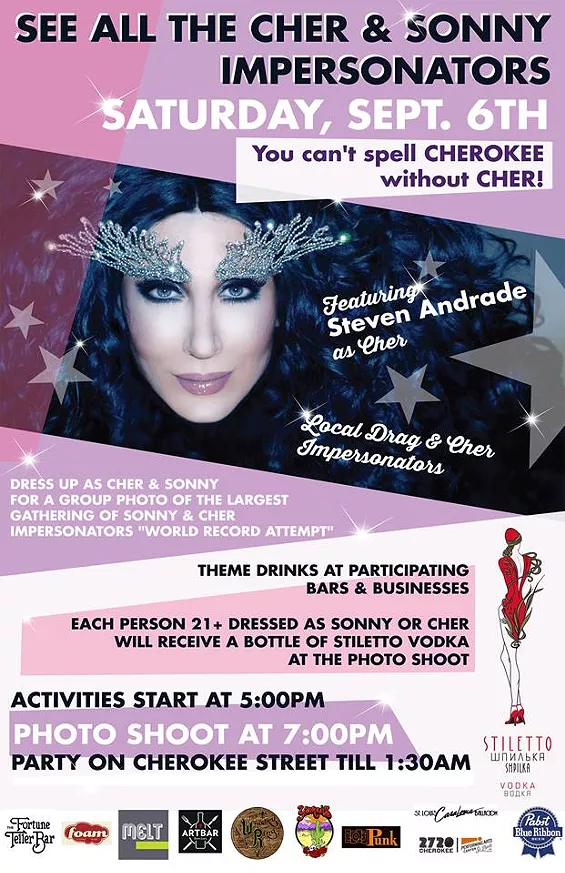 Help Cherokee Street Set New World Record for Most Cher Impersonators on Saturday