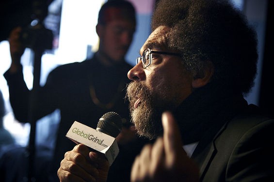 Dr. Cornel West speaks at a five-hour #FergusonOctober event at Fubar on October 12, 2014. Dubbed "Hip-Hop 4 Justice," the event also featured Dead Prez, Dr. Cornel West, Jasiri X and Talib Kweli. - STEVE TRUESDELL