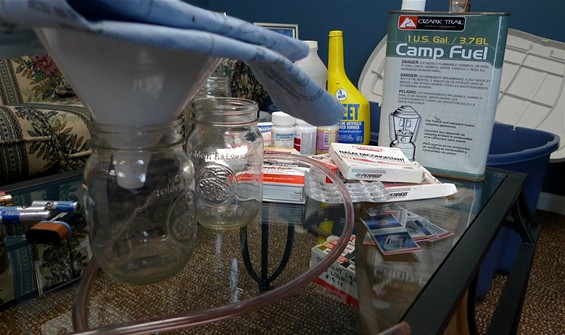 The components of a traditional anydrous ammonia meth lab - Keegan Hamilton