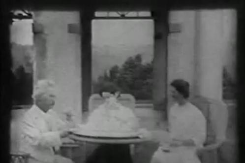 The Clemens family at teatime, 1909. - Thomas Edison