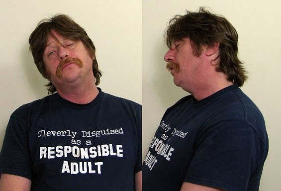 Of all the shirts one could be wearing when arrested, this has to be one of the worst. - Madison County Sheriff's Department mugshot