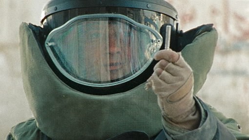 The Hurt Locker is "an experiential war movie, but also a psychologically astute one, matching its intricate sensory architecture with an equally detailed map of the modern soldier's psyche," writes Scott Foundas.