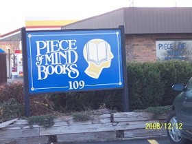 Piece of Mind Books in Edwardsville closed down last summer. - image via