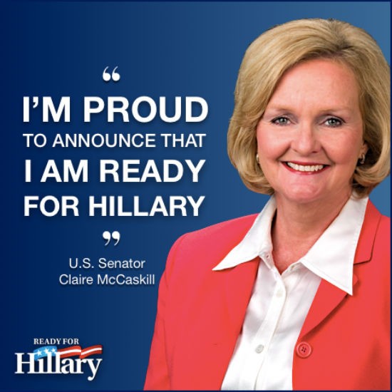 Claire McCaskill Endorses Hillary Clinton For President: "It's Important That We Start Early"