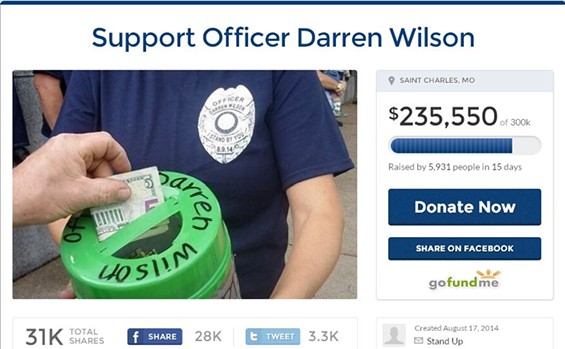 One of our most-read news stories from September was about the fundraisers for officer Darren Wilson.