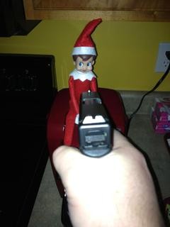 An image posted to Bull's Eye shooting range's Facebook page (the only indoor shooting range in St. Louis City) on December 11. The caption read "Anyone else have a problem with this guy breaking into their house?" - Image via