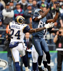 Bartell in action against the Seattle Seahawks - stlouisrams.com