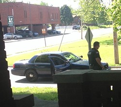 Police on her yard. - Courtesy Robin Wheeler