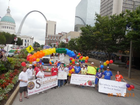 Catholic groups marching in St. Louis PrideFest this year. - Courtesy of Catholic Action Network