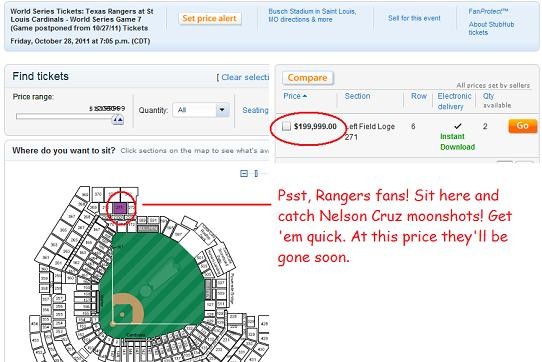 Tickets Available to Game 7 For Low, Low Price of $99,999.50