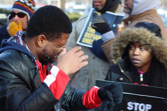 [PHOTOS] Protesters Get Arrested, Pepper Sprayed Trying to "Evict" St. Louis Police
