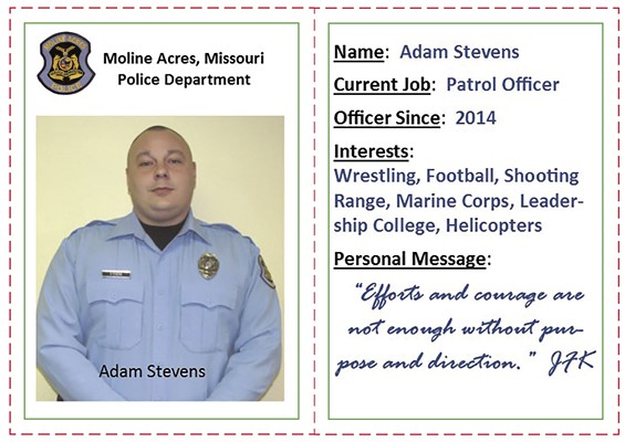 Next time Officer Adam Stevens pulls you over, ask for his card. - NLEC