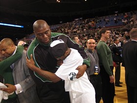 Magic Johnson and Korie Lucious celebrate another Michigan State Final Four - photo by Keegan Hamilton