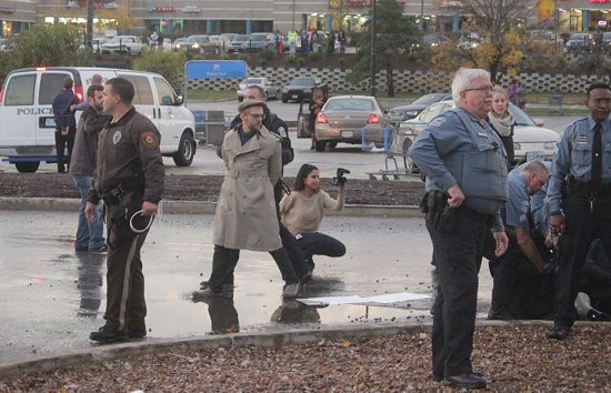 Another protester arrested at the Ferguson Walmart. - Danny Wicentowski