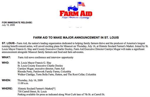 Will St. Louis Play Host to Farm Aid This Summer?