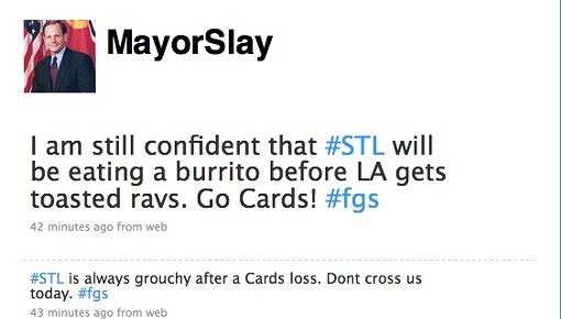 Mayor Slay Bets A Burrito (and More) That the Cards Will Beat the Dodgers