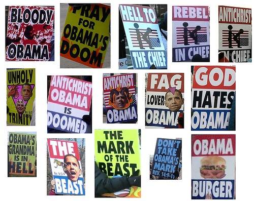 This is how Fred Phelps and Westboro feel about President Obama - Image via