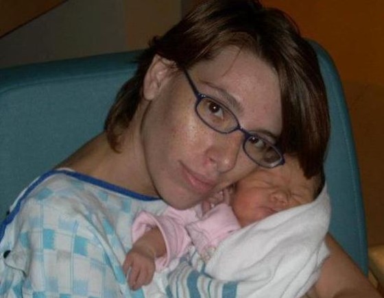 Jessica Howell's still-operating Facebook profile shows her cradling her daughter, Ashlynn Lillith Peters. - Facebook