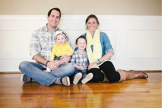 Mark and Emily Schmitz with their two children, ages three and one. - Courtesy of Emily Schmitz